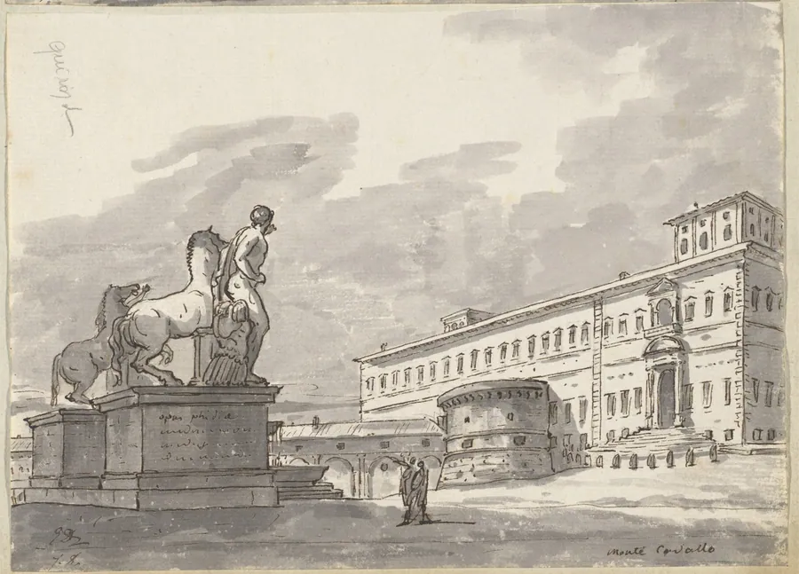 Monte Cavallo, with the Horse Tamers by Jacques-Louis David