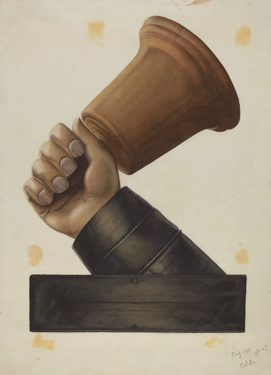 "Bell in Hand" Tavern Sign by American 20th Century