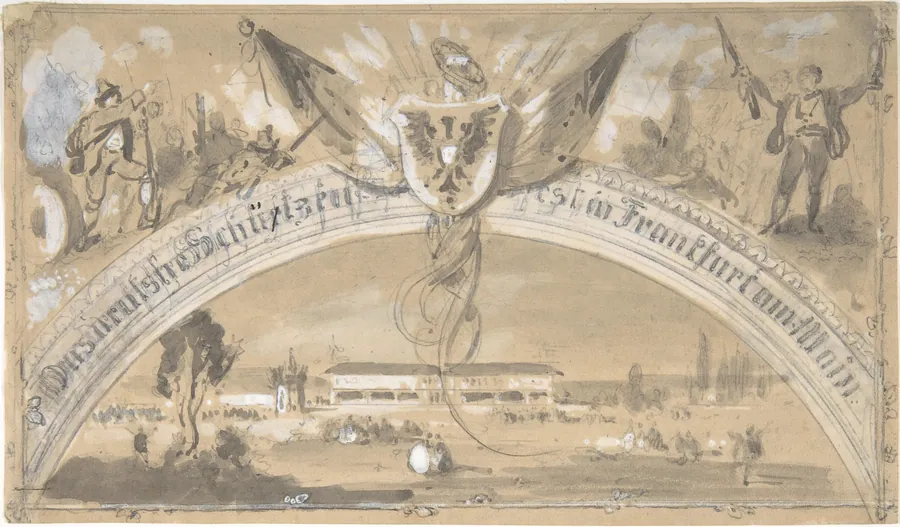 Illustration for Civic Celebration (?) by Anonymous, German, 19th century
