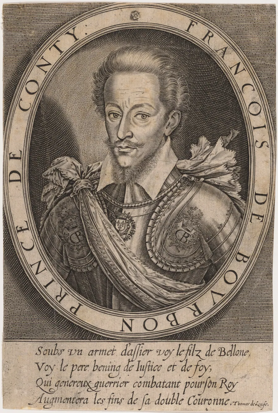 Francois de Bourbon, First Prince of Conti, son of Louis I by Thomas de Leu