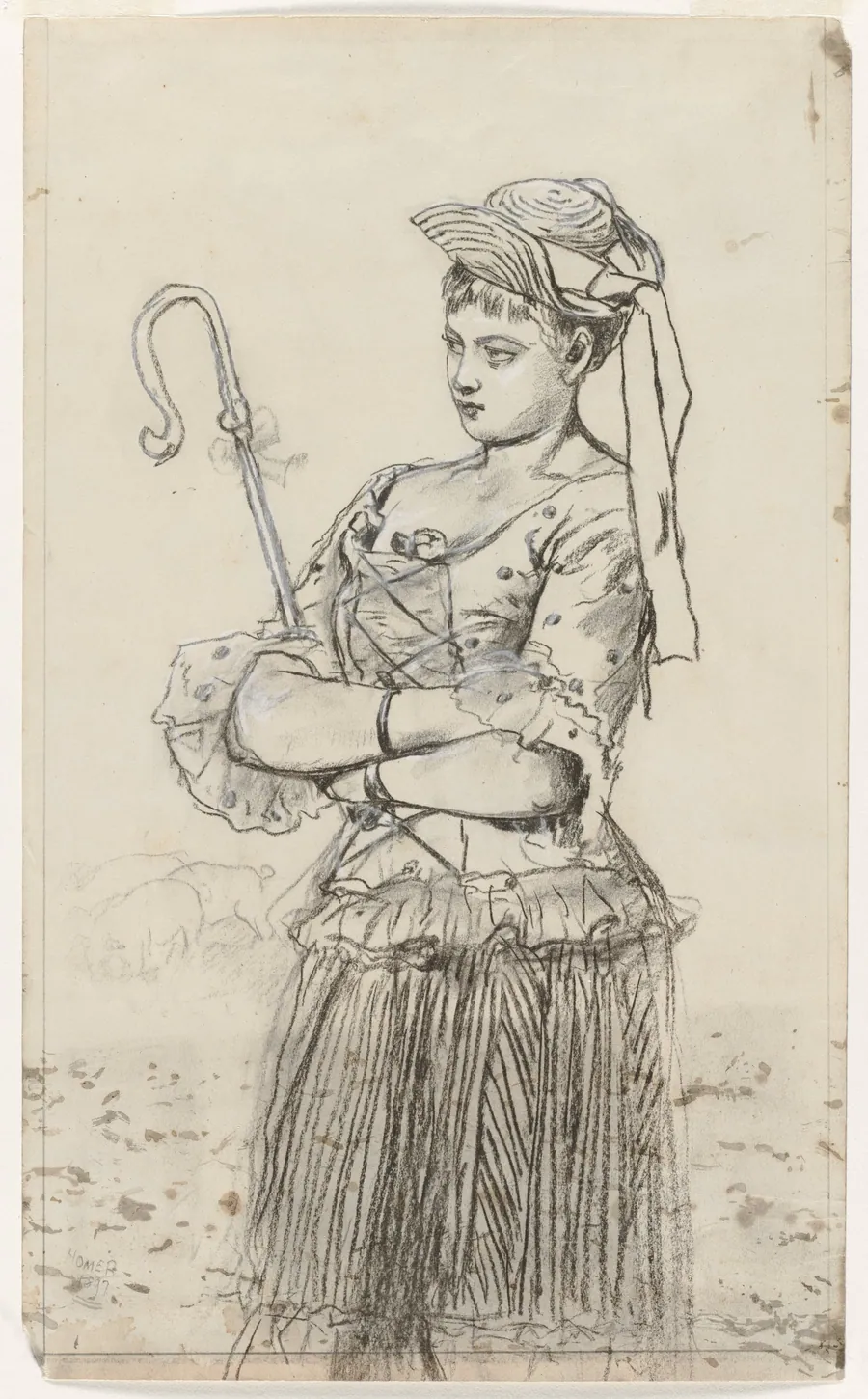 Shepherdess by Winslow Homer