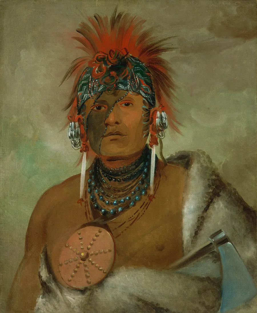 Wá-hón-ga-shee, No Fool, a Great Fop by George Catlin, born Wilkes-Barre, PA 1796-died Jersey City, NJ 1872