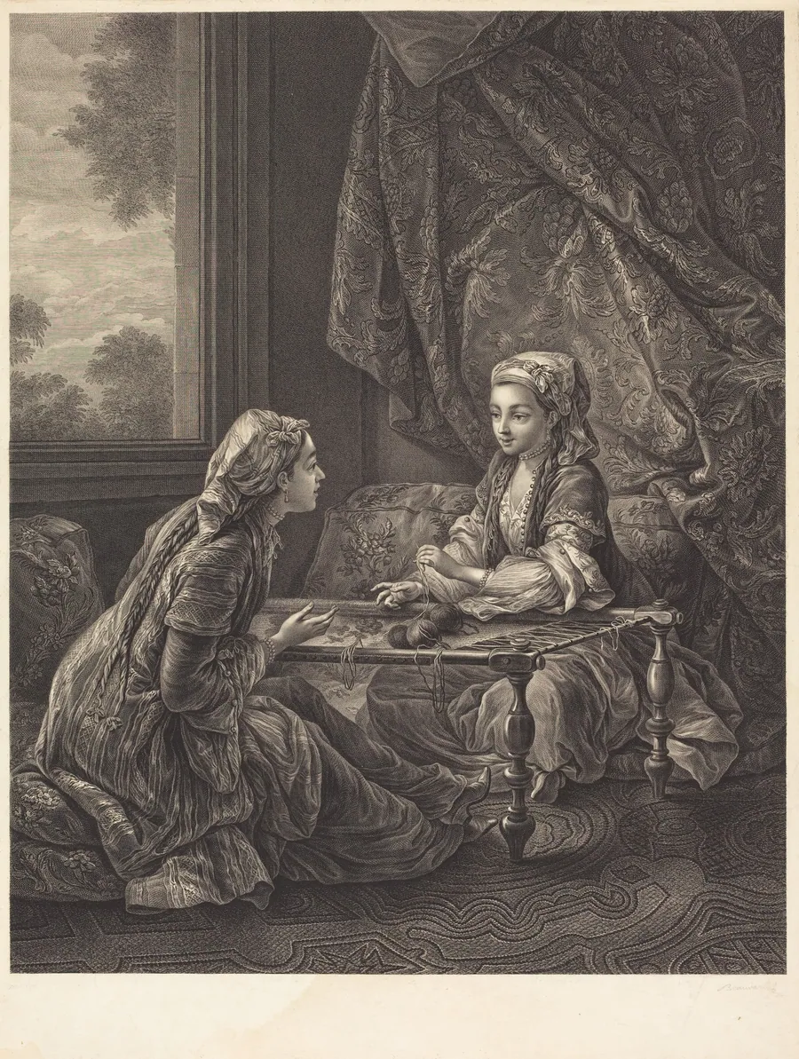 La Confidence by Jacques-Firmin Beauvarlet