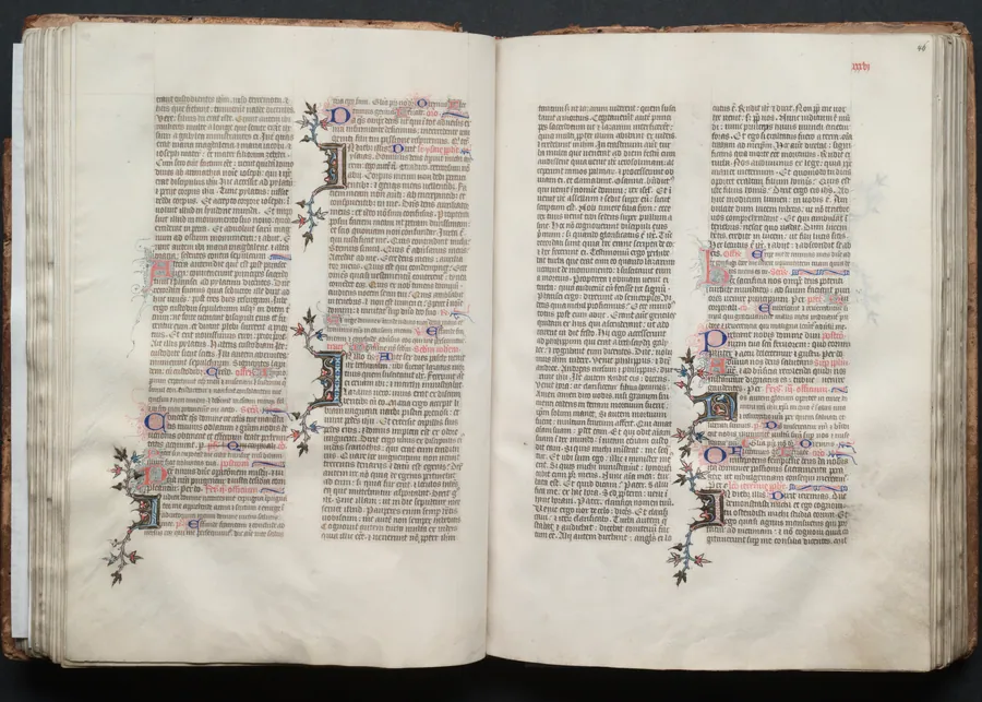 The Gotha Missal:  Fol. 45v, Text by Master of the Boqueteaux