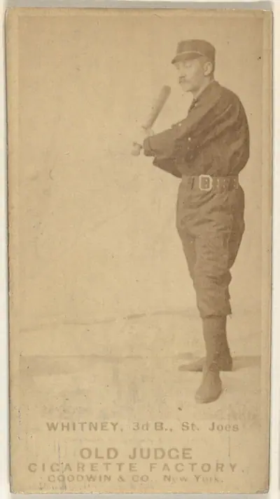 Charles F. Whitney, 3rd Base, St. Joseph Clay Eaters, from the Old Judge series (N172) for Old Judge Cigarettes