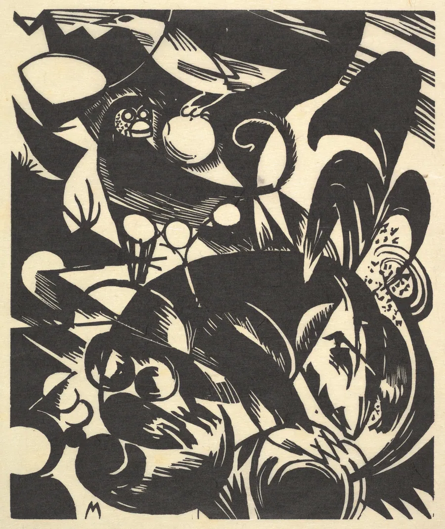 Creation I from the portfolio "New European Graphics, Portfolio III: German Artists"  [Schöpfungsgeschichte I from the portfolio Neue Europäische Graphik III: Deutsche Künstler] by Franz Marc