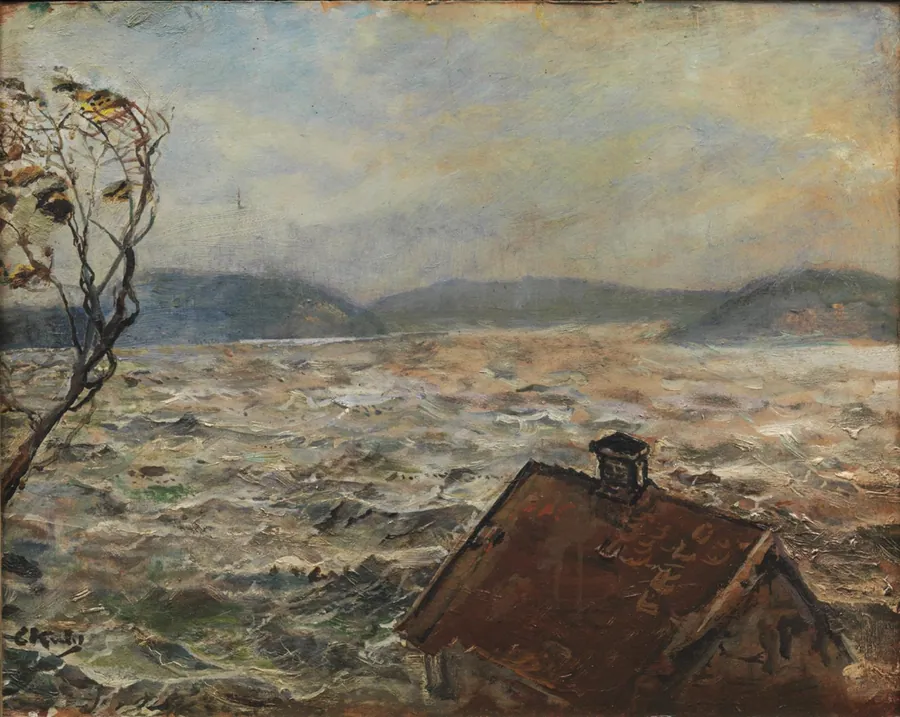 Udsigt fra Bjelkeviken by Christian Krohg