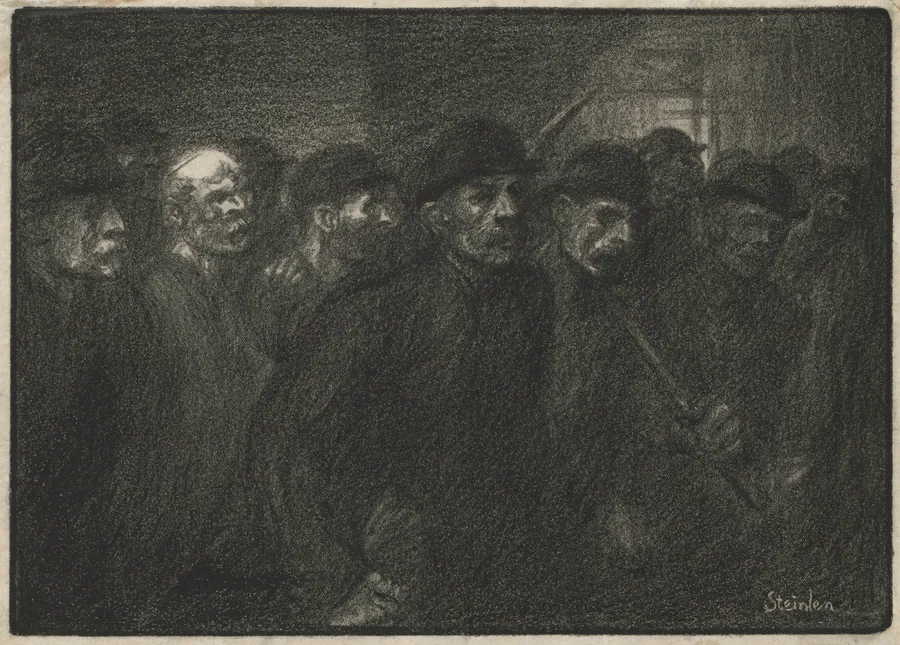 Ouvriers Sortant de L'Usine by Théophile Alexandre Steinlen