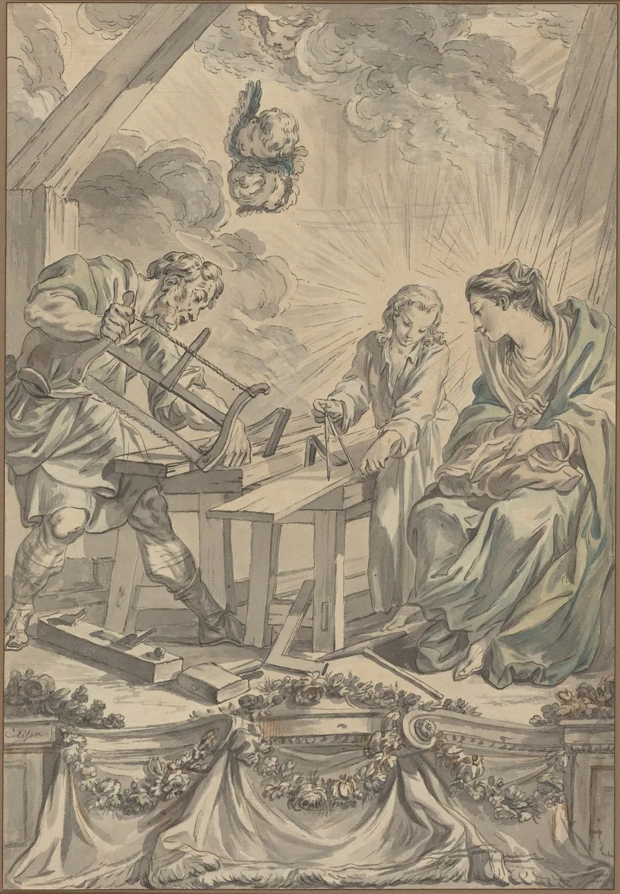 The Holy Family in the Carpenter's Shop by Charles Eisen