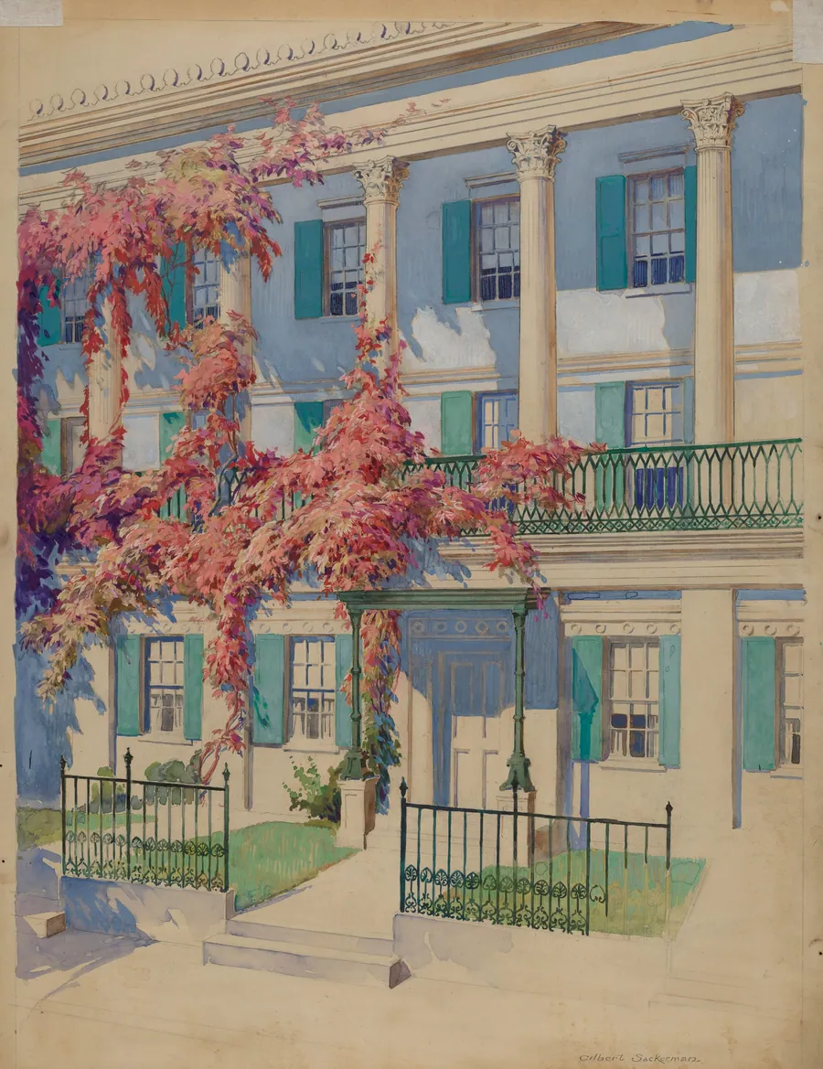 Cast Iron Garden Balcony by Gilbert Sackerman