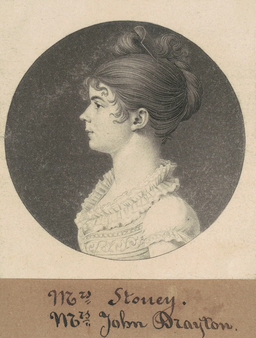Mrs. William Drayton by Charles B. J. Févret de Saint-Mémin