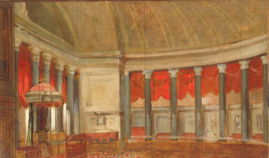 Study for The House of Representatives by Samuel F. B. Morse, born Charlestown, MA 1791-died New York City 1872