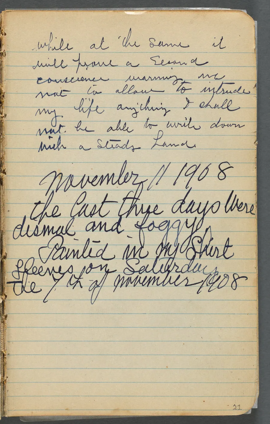 Sketchbook, page 021: Notes by Maurice Prendergast