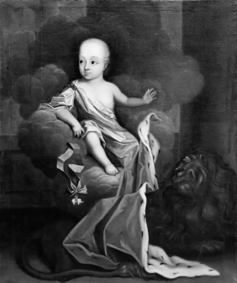 Frederik IV's søn Christian som barn by Ubekendt