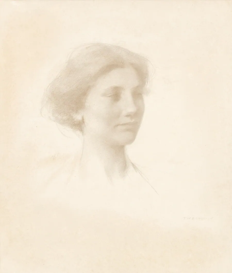 Head of a Girl by Thomas Wilmer Dewing