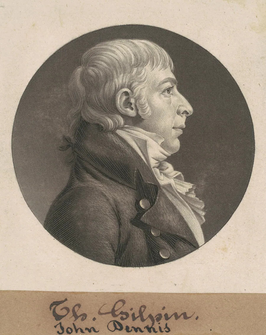John Dennis by Charles B. J. Févret de Saint-Mémin