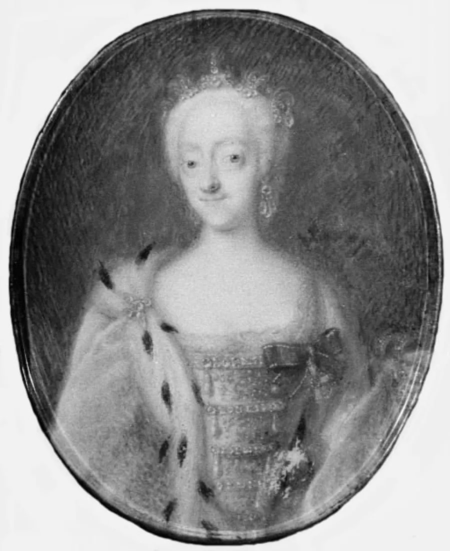 Portræt af Frederik IV's datter prinsesse Charlotte Amalie by Hinrich Jacob Pohle