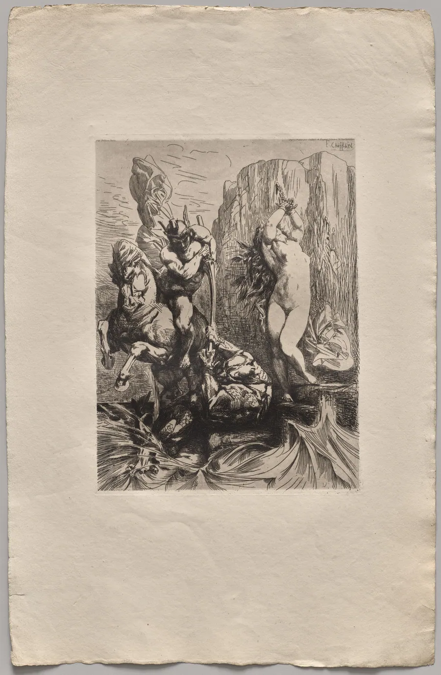 Perseus and Andromeda by Nicolas-François Chifflart