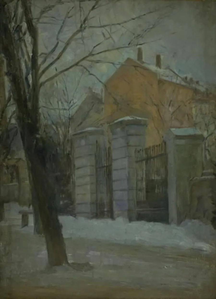 Vinterdag ved Assistens Kirkegård by Albert Gottschalk