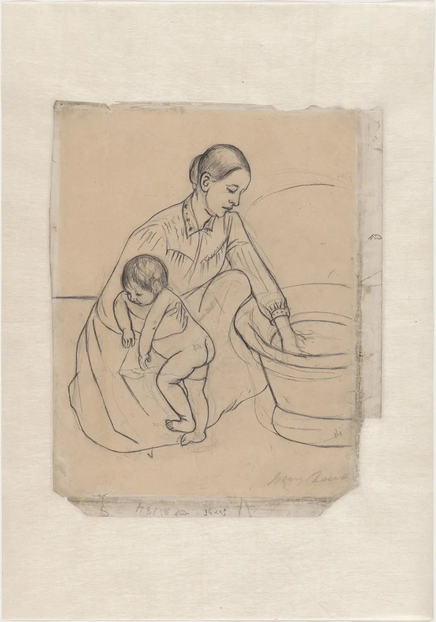 The Bath [recto] by Mary Cassatt