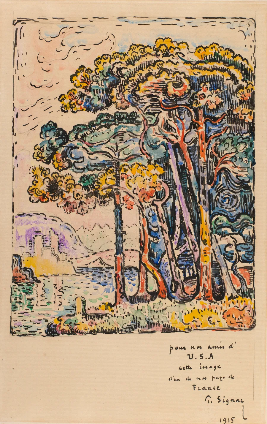 Landscape by Paul Signac, French, born Paris, France 1863-died Paris, France 1935