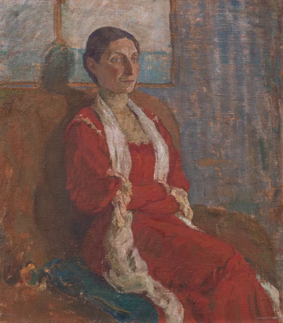 Portræt af fru Bertha Brandstrup by Isakson, Karl