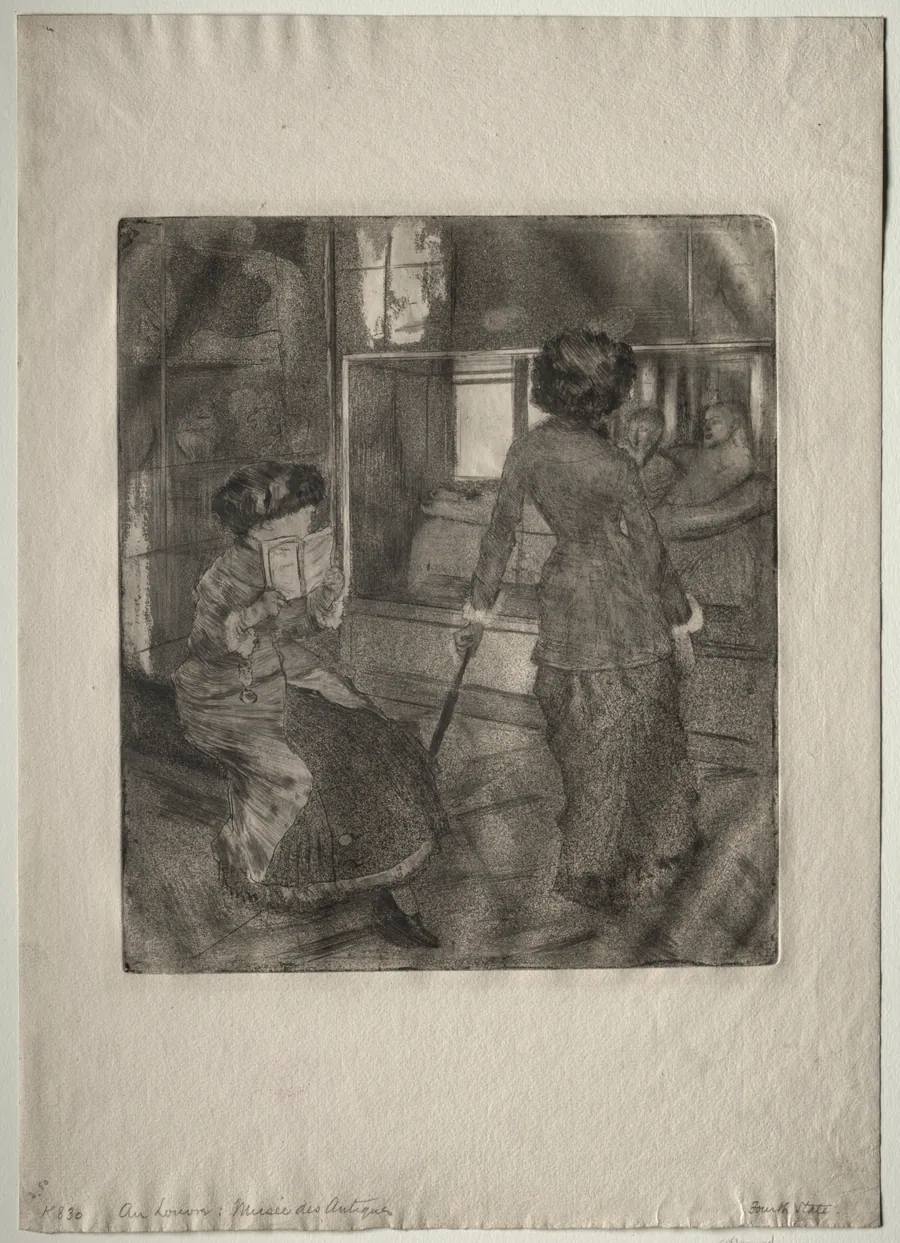 Mary Cassatt at the Louvre: The Etruscan Gallery by Edgar Degas