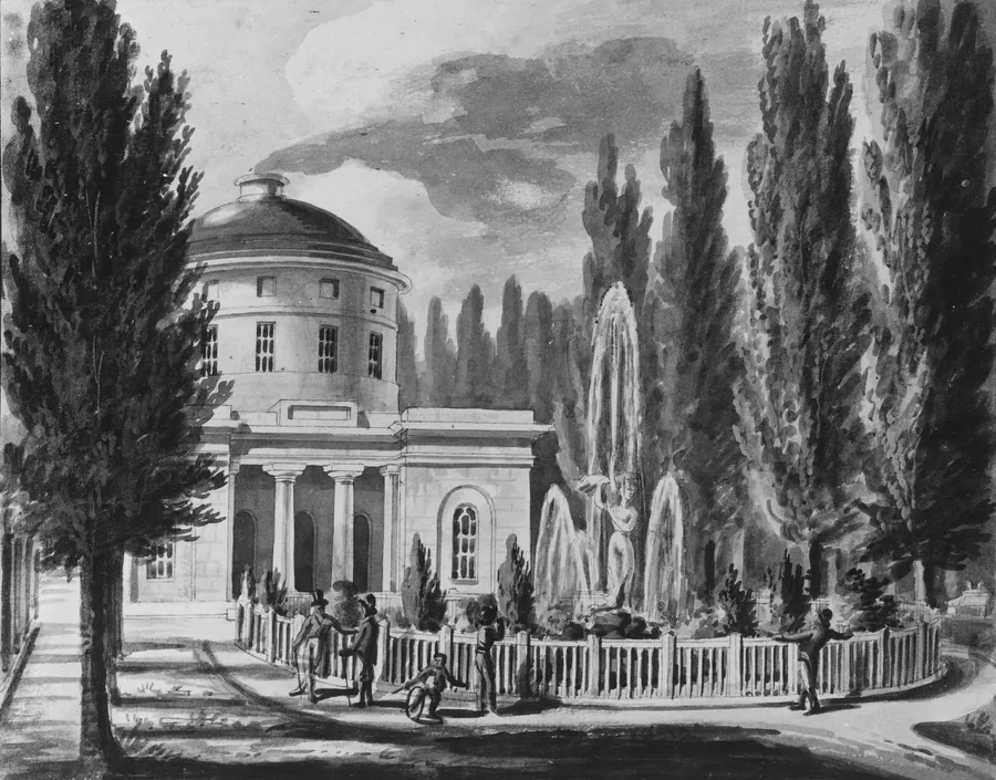 Centre Square and the Marble Water Works, Philadelphia by Pavel Petrovich Svinin