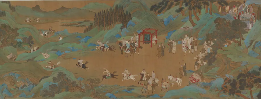 The Shanglin Park: imperial hunt by Formerly attributed to Qiu Ying 仇英 (ca. 1494-1552)