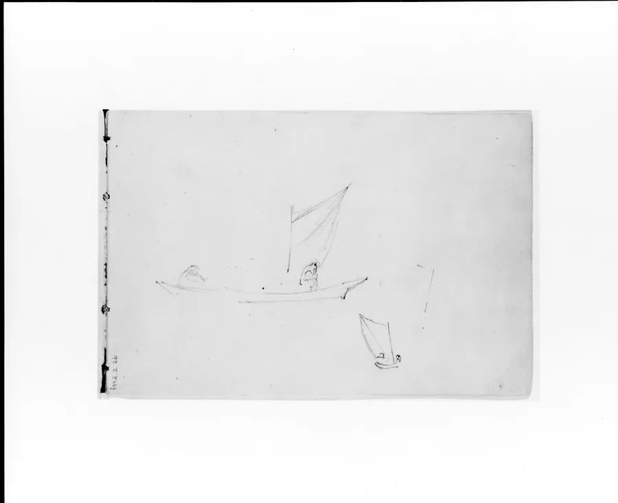 Sketches of Sailboats (from Sketchbook X) by William Trost Richards