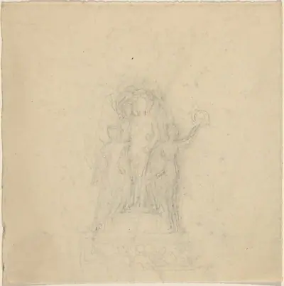 Studies for a Monument with the Crowning of a Figure [recto and verso]