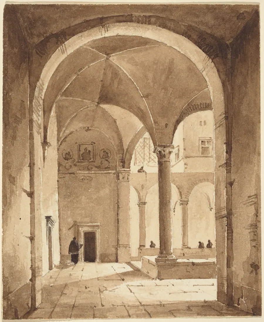 A Cloister by François-Marius Granet