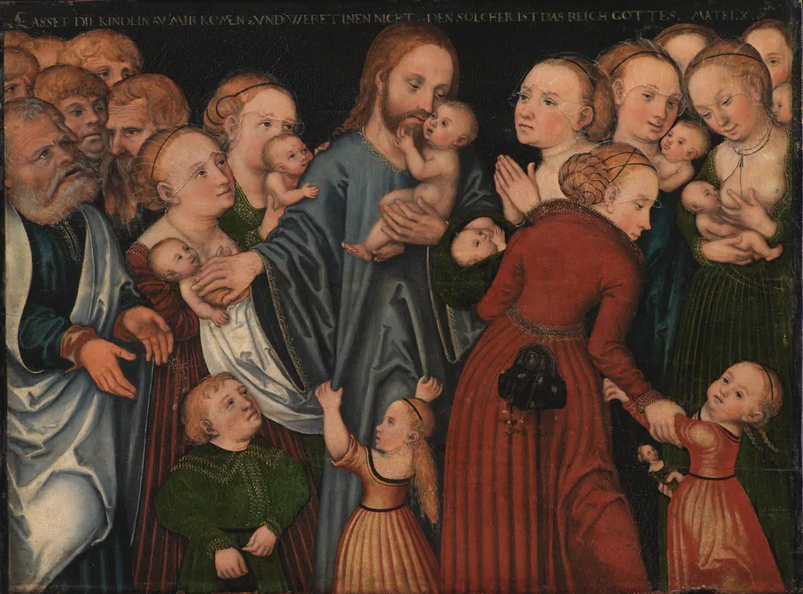 Kristus velsigner børnene by Lucas Cranach (I)