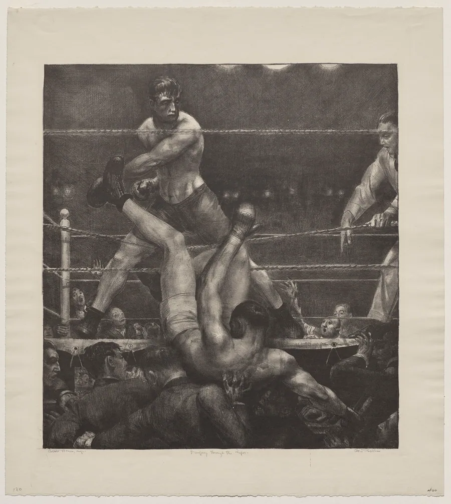 Dempsey Through the Ropes by George Bellows