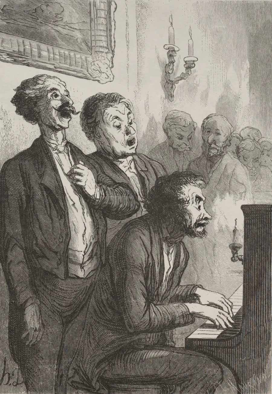 The Singers in the Salon by Honoré Daumier