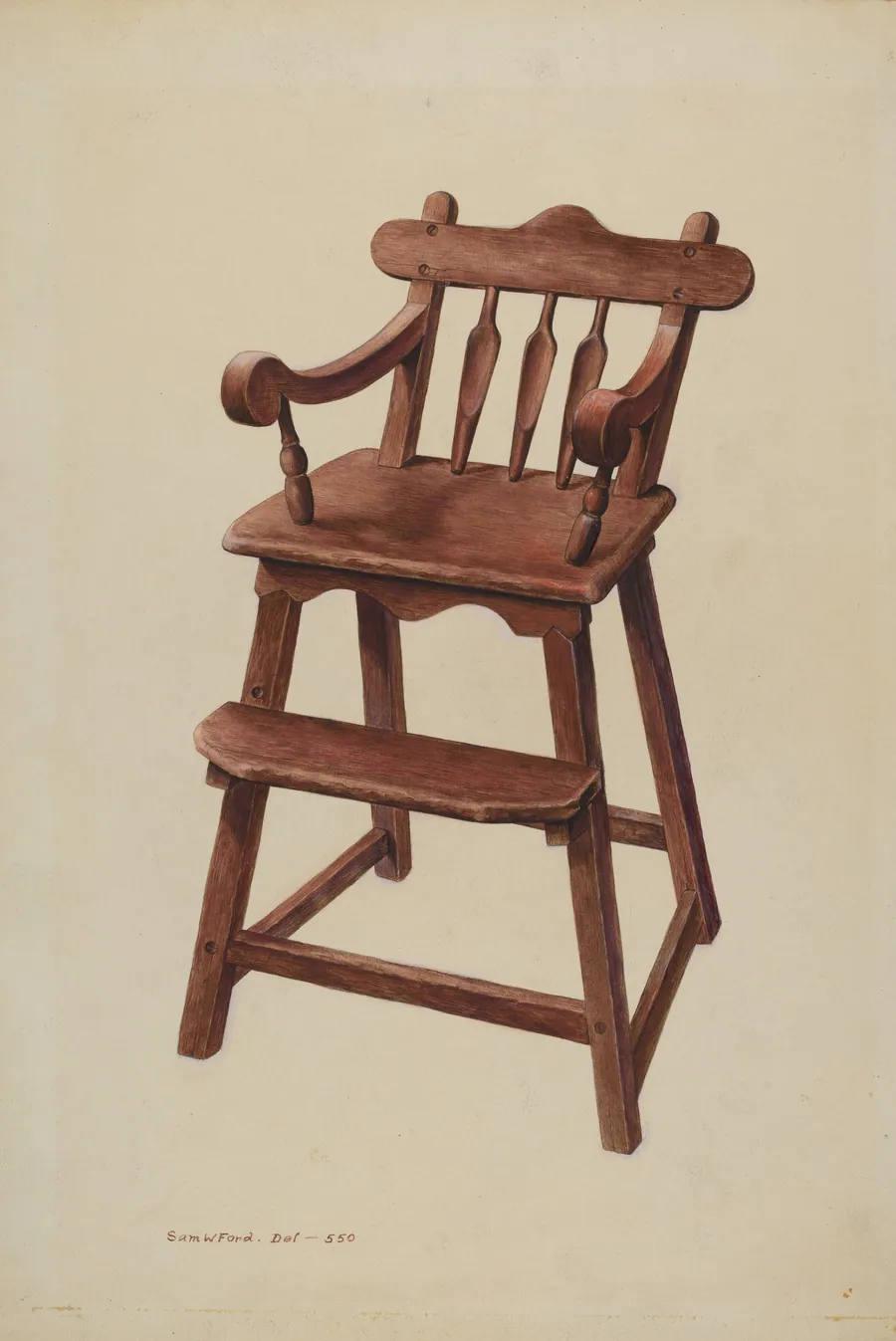 Child's High Chair by Samuel W. Ford
