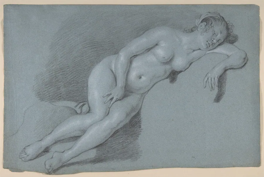 Reclining Female Nude by Govert Flinck