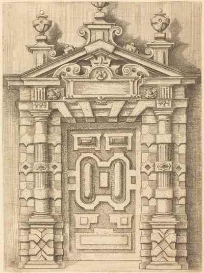 Pedimented Doorway