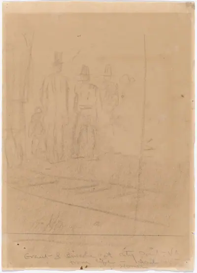 Grant and Lincoln at City Point, Virginia [recto]