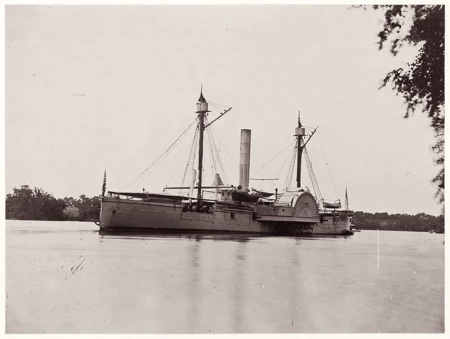 U.S. Ship "Mendota", James River by Mathew B. Brady