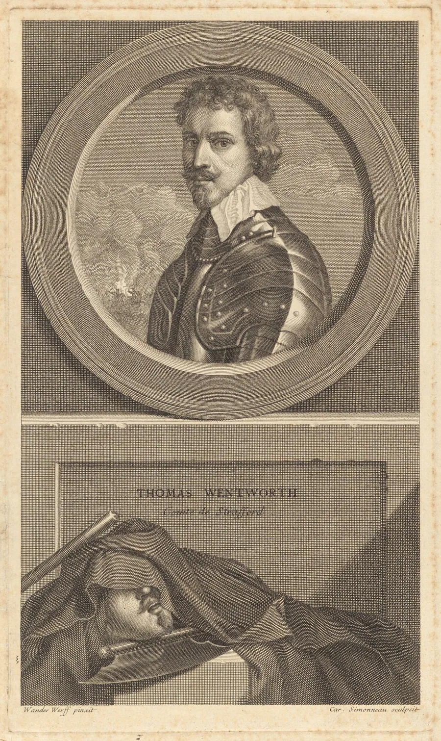 Thomas Wentworth, Comte de Strafford by Charles Simonneau