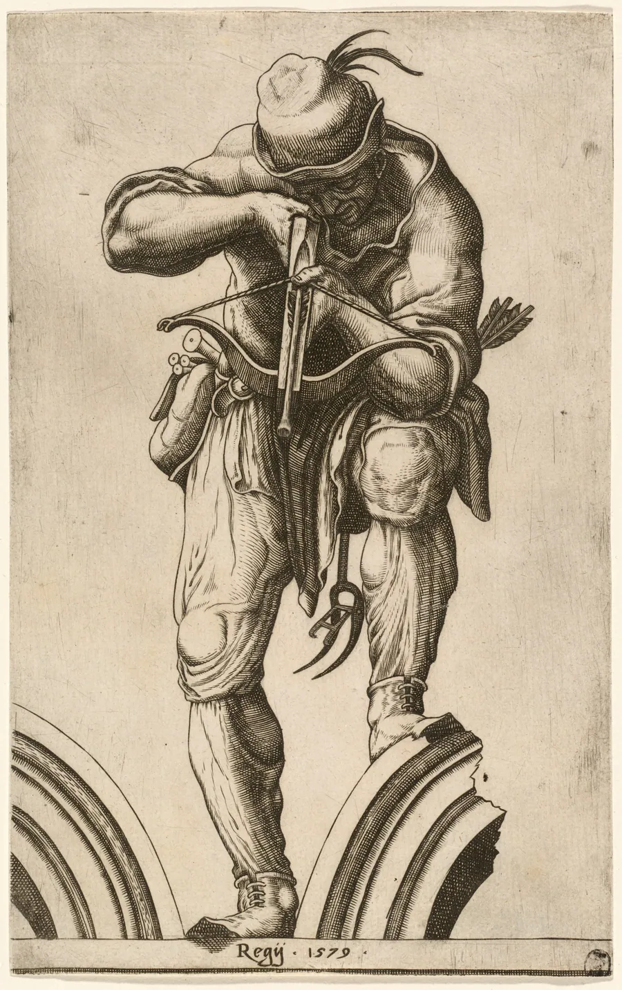 An Archer Shooting a Crossbow by Cherubino Alberti
