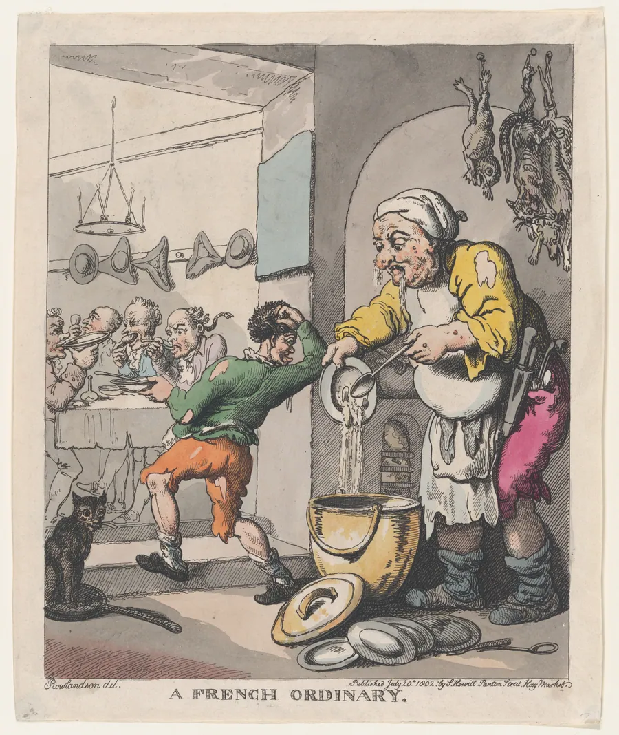 A French Ordinary by Thomas Rowlandson
