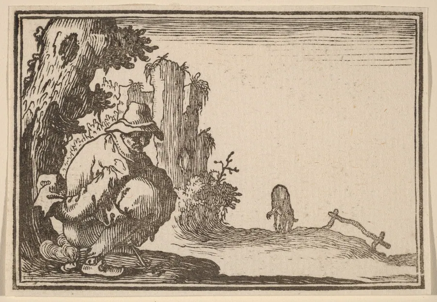 Peasant Defecating by Edouard Eckman