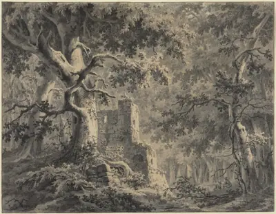 Ruins by a Woodland Stream