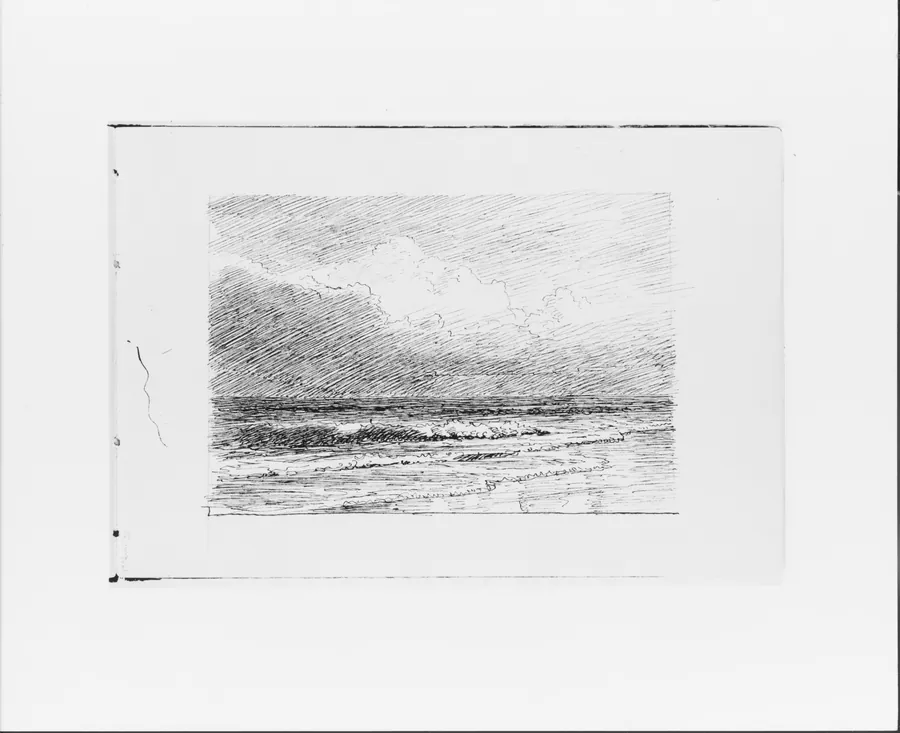 Seascape with an Approaching Storm (from Sketchbook VII) by William Trost Richards