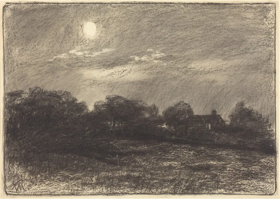 Evening, Farm Landscape by William Morris Hunt