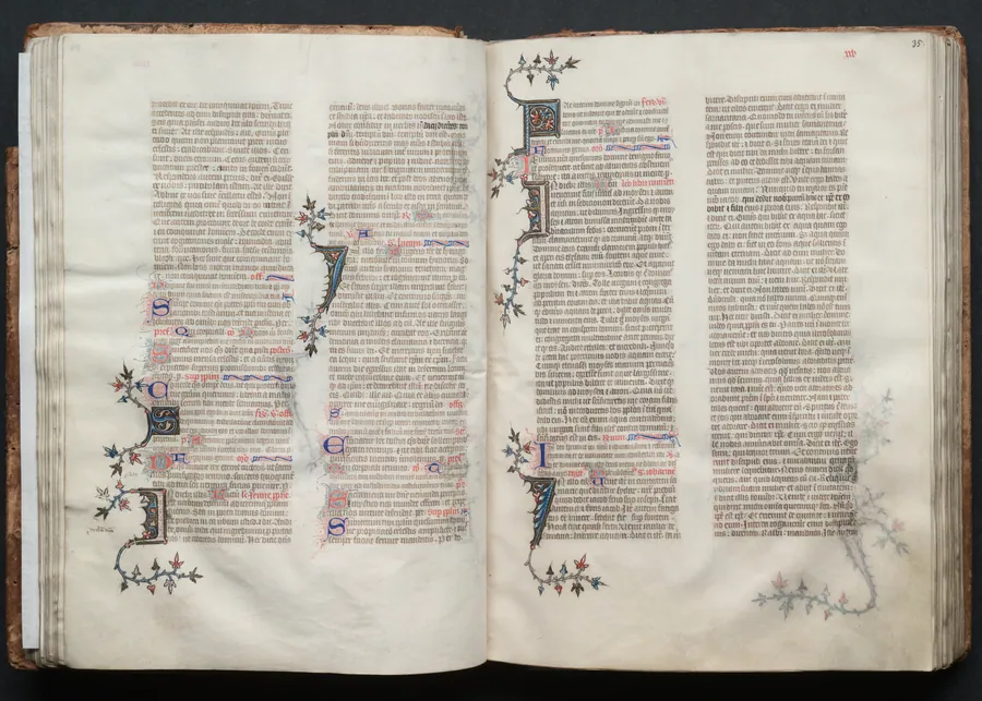 The Gotha Missal:  Fol. 34v, Text by Master of the Boqueteaux