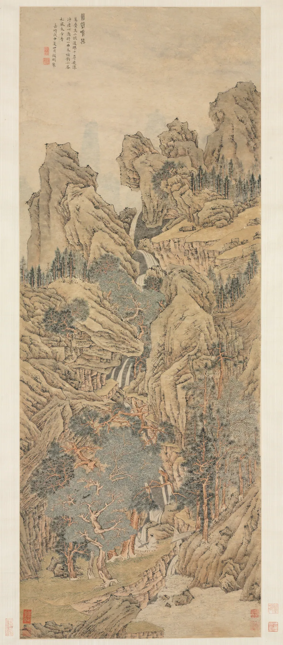 Playing the Qin in a Secluded Valley by Wen Zhengming