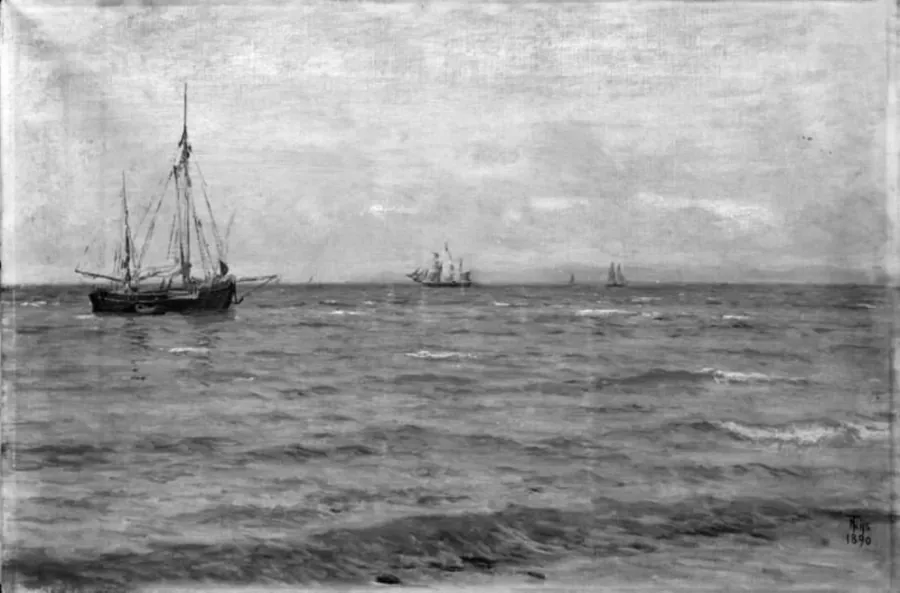 Sommerdag ved Hornbæk Strand by Thorvald Niss